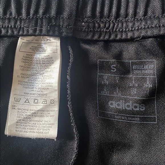 adidas Black and White Track Pants - Picture 6 of 6
